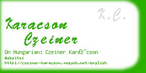 karacson czeiner business card